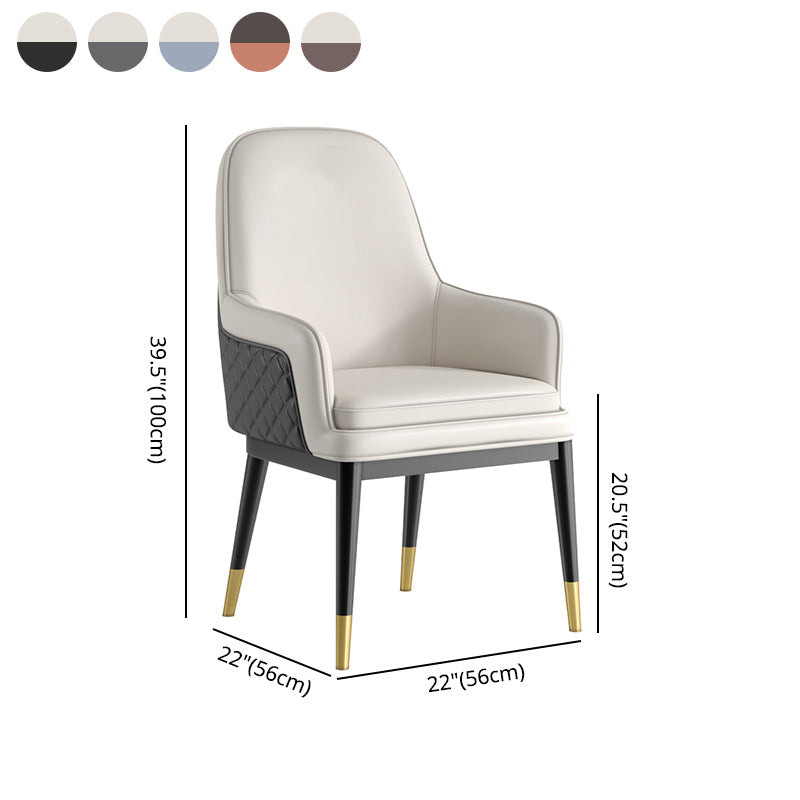 Nordic Style Kitchen Metal Dining Chair Parsons Arm Dining Side Chairs Clearhalo ' kitchen&dining_furn' 'Dining Chairs' 'Dining Tables & Seating' 'dining_chair' 'furn' 'furn_dining_chair' 'Furniture' 'furniture_dining_chair' 'Kitchen & Dining Furniture' 'kitchen' 4104606