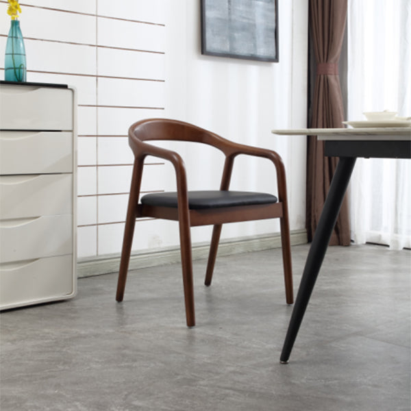 Traditional Style Solid Wood Chair Open Back Arm Kitchen Dining Chairs Black 1 Piece Clearhalo ' kitchen&dining_furn' 'Dining Chairs' 'Dining Tables & Seating' 'dining_chair' 'furn' 'furn_dining_chair' 'Furniture' 'furniture_dining_chair' 'Kitchen & Dining Furniture' 'kitchen' 4104608