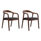 Traditional Style Solid Wood Chair Open Back Arm Kitchen Dining Chairs Black 2 Piece Set Clearhalo ' kitchen&dining_furn' 'Dining Chairs' 'Dining Tables & Seating' 'dining_chair' 'furn' 'furn_dining_chair' 'Furniture' 'furniture_dining_chair' 'Kitchen & Dining Furniture' 'kitchen' 4104609