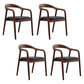 Traditional Style Solid Wood Chair Open Back Arm Kitchen Dining Chairs Black 4 Piece Set Clearhalo ' kitchen&dining_furn' 'Dining Chairs' 'Dining Tables & Seating' 'dining_chair' 'furn' 'furn_dining_chair' 'Furniture' 'furniture_dining_chair' 'Kitchen & Dining Furniture' 'kitchen' 4104611