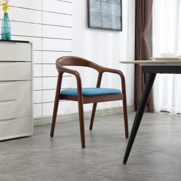 Traditional Style Solid Wood Chair Open Back Arm Kitchen Dining Chairs Blue 1 Piece Clearhalo ' kitchen&dining_furn' 'Dining Chairs' 'Dining Tables & Seating' 'dining_chair' 'furn' 'furn_dining_chair' 'Furniture' 'furniture_dining_chair' 'Kitchen & Dining Furniture' 'kitchen' 4104626