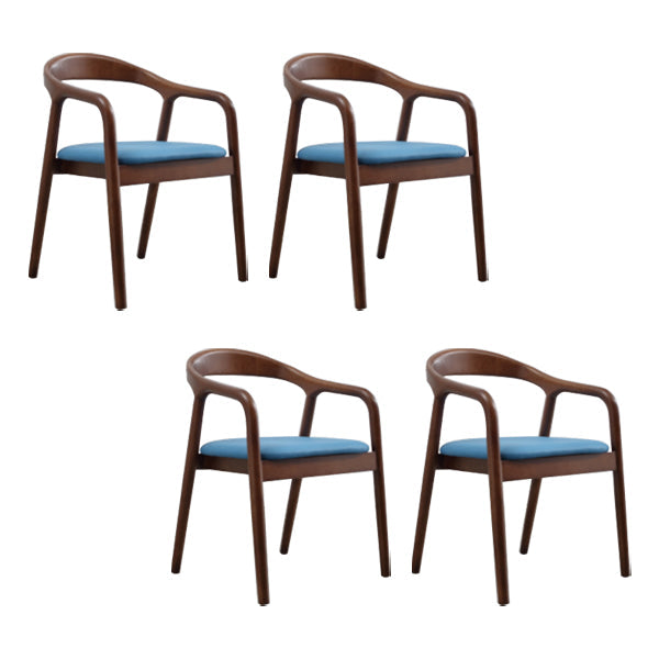 Traditional Style Solid Wood Chair Open Back Arm Kitchen Dining Chairs Blue 4 Piece Set Clearhalo ' kitchen&dining_furn' 'Dining Chairs' 'Dining Tables & Seating' 'dining_chair' 'furn' 'furn_dining_chair' 'Furniture' 'furniture_dining_chair' 'Kitchen & Dining Furniture' 'kitchen' 4104629