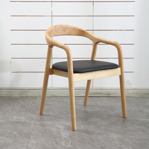 Traditional Style Solid Wood Chair Open Back Arm Kitchen Dining Chairs Gloss Black 1 Piece Clearhalo ' kitchen&dining_furn' 'Dining Chairs' 'Dining Tables & Seating' 'dining_chair' 'furn' 'furn_dining_chair' 'Furniture' 'furniture_dining_chair' 'Kitchen & Dining Furniture' 'kitchen' 4104630