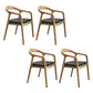 Traditional Style Solid Wood Chair Open Back Arm Kitchen Dining Chairs Gloss Black 4 Piece Set Clearhalo ' kitchen&dining_furn' 'Dining Chairs' 'Dining Tables & Seating' 'dining_chair' 'furn' 'furn_dining_chair' 'Furniture' 'furniture_dining_chair' 'Kitchen & Dining Furniture' 'kitchen' 4104632