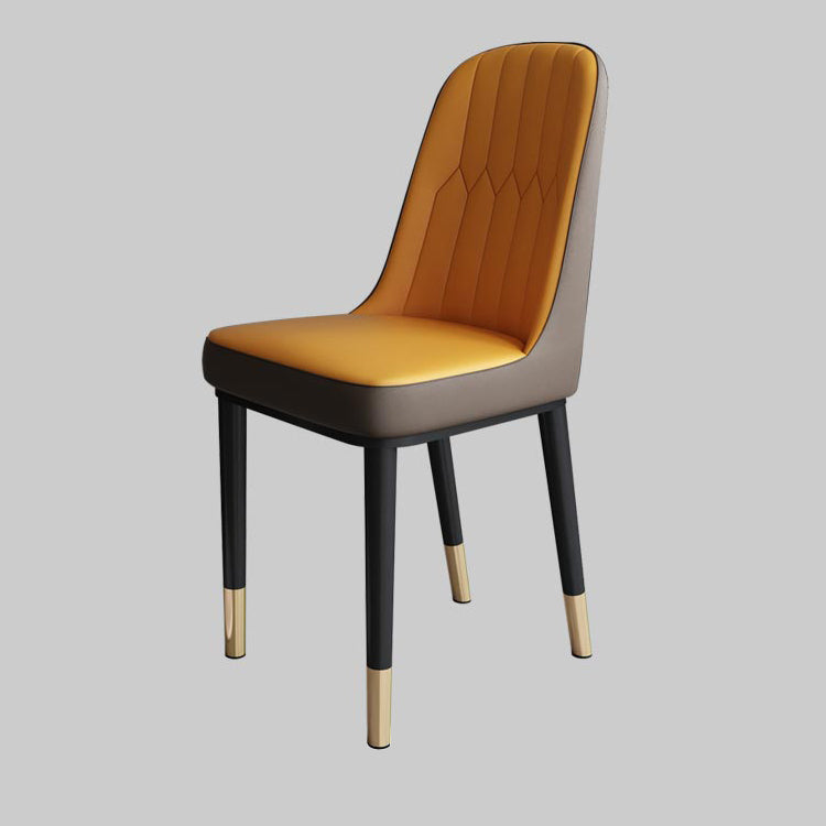 Nordic Style Kitchen Metal Dining Chair Parsons Dining Armless Side Chair Clearhalo ' kitchen&dining_furn' 'Dining Chairs' 'Dining Tables & Seating' 'dining_chair' 'furn' 'furn_dining_chair' 'Furniture' 'furniture_dining_chair' 'Kitchen & Dining Furniture' 'kitchen' 4104642