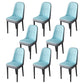 Nordic Style Kitchen Metal Dining Chair Parsons Dining Armless Side Chair Gray-Blue 8 Piece Set Black Clearhalo ' kitchen&dining_furn' 'Dining Chairs' 'Dining Tables & Seating' 'dining_chair' 'furn' 'furn_dining_chair' 'Furniture' 'furniture_dining_chair' 'Kitchen & Dining Furniture' 'kitchen' 4104644