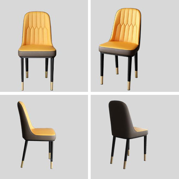 Nordic Style Kitchen Metal Dining Chair Parsons Dining Armless Side Chair Clearhalo ' kitchen&dining_furn' 'Dining Chairs' 'Dining Tables & Seating' 'dining_chair' 'furn' 'furn_dining_chair' 'Furniture' 'furniture_dining_chair' 'Kitchen & Dining Furniture' 'kitchen' 4104645