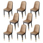 Nordic Style Kitchen Metal Dining Chair Parsons Dining Armless Side Chair Coffee 8 Piece Set Brass Gold Clearhalo ' kitchen&dining_furn' 'Dining Chairs' 'Dining Tables & Seating' 'dining_chair' 'furn' 'furn_dining_chair' 'Furniture' 'furniture_dining_chair' 'Kitchen & Dining Furniture' 'kitchen' 4104659