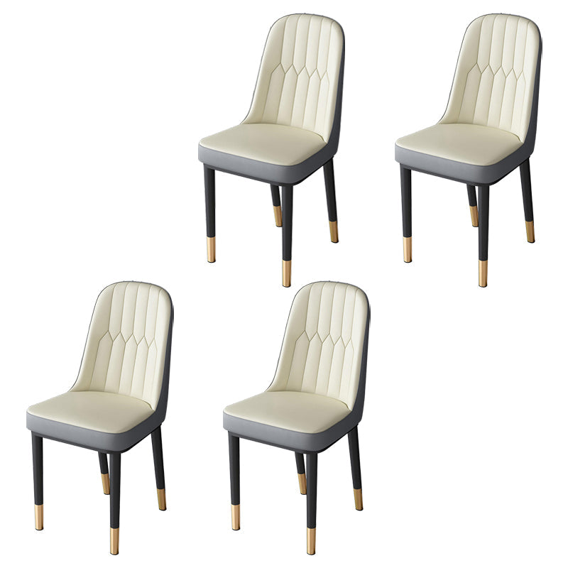 Nordic Style Kitchen Metal Dining Chair Parsons Dining Armless Side Chair Cream Gray 4 Piece Set Brass Gold Clearhalo ' kitchen&dining_furn' 'Dining Chairs' 'Dining Tables & Seating' 'dining_chair' 'furn' 'furn_dining_chair' 'Furniture' 'furniture_dining_chair' 'Kitchen & Dining Furniture' 'kitchen' 4104662