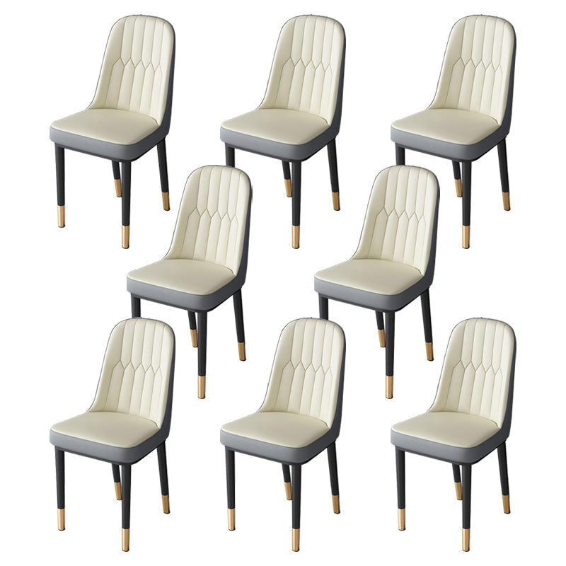 Nordic Style Kitchen Metal Dining Chair Parsons Dining Armless Side Chair Cream Gray 8 Piece Set Brass Gold Clearhalo ' kitchen&dining_furn' 'Dining Chairs' 'Dining Tables & Seating' 'dining_chair' 'furn' 'furn_dining_chair' 'Furniture' 'furniture_dining_chair' 'Kitchen & Dining Furniture' 'kitchen' 4104663