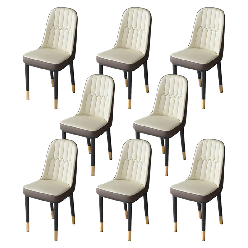Nordic Style Kitchen Metal Dining Chair Parsons Dining Armless Side Chair Beige-Coffee 8 Piece Set Brass Gold Clearhalo ' kitchen&dining_furn' 'Dining Chairs' 'Dining Tables & Seating' 'dining_chair' 'furn' 'furn_dining_chair' 'Furniture' 'furniture_dining_chair' 'Kitchen & Dining Furniture' 'kitchen' 4104667