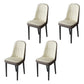 Nordic Style Kitchen Metal Dining Chair Parsons Dining Armless Side Chair Beige-Coffee 4 Piece Set Black Clearhalo ' kitchen&dining_furn' 'Dining Chairs' 'Dining Tables & Seating' 'dining_chair' 'furn' 'furn_dining_chair' 'Furniture' 'furniture_dining_chair' 'Kitchen & Dining Furniture' 'kitchen' 4104676