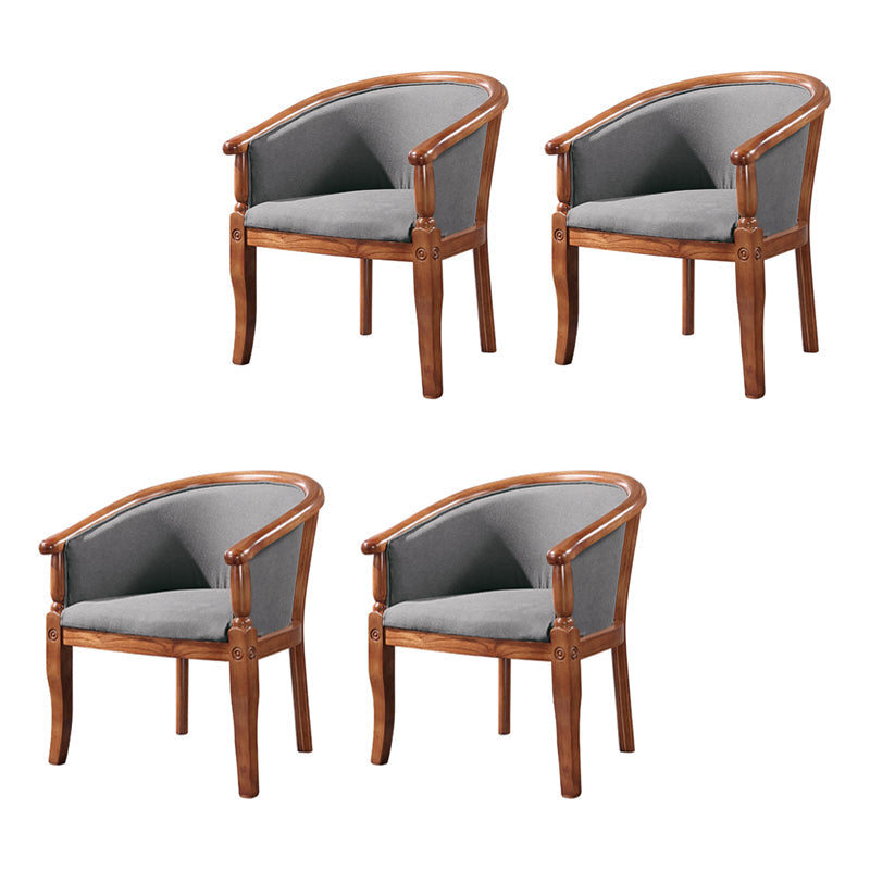 Traditional Solid Wood Dining Chair Fabric Dining Arm Chair for Home Use Dark Gray 4 Piece Set Clearhalo ' kitchen&dining_furn' 'Dining Chairs' 'Dining Tables & Seating' 'dining_chair' 'furn' 'furn_dining_chair' 'Furniture' 'furniture_dining_chair' 'Kitchen & Dining Furniture' 'kitchen' 4104705