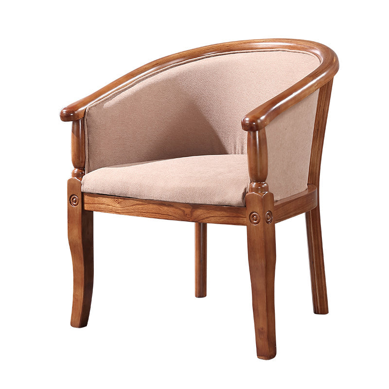 Traditional Solid Wood Dining Chair Fabric Dining Arm Chair for Home Use Clearhalo ' kitchen&dining_furn' 'Dining Chairs' 'Dining Tables & Seating' 'dining_chair' 'furn' 'furn_dining_chair' 'Furniture' 'furniture_dining_chair' 'Kitchen & Dining Furniture' 'kitchen' 4104709