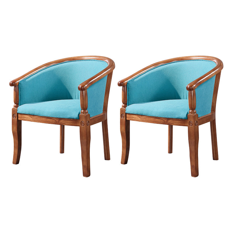 Traditional Solid Wood Dining Chair Fabric Dining Arm Chair for Home Use Sky Blue 2 Piece Set Clearhalo ' kitchen&dining_furn' 'Dining Chairs' 'Dining Tables & Seating' 'dining_chair' 'furn' 'furn_dining_chair' 'Furniture' 'furniture_dining_chair' 'Kitchen & Dining Furniture' 'kitchen' 4104710