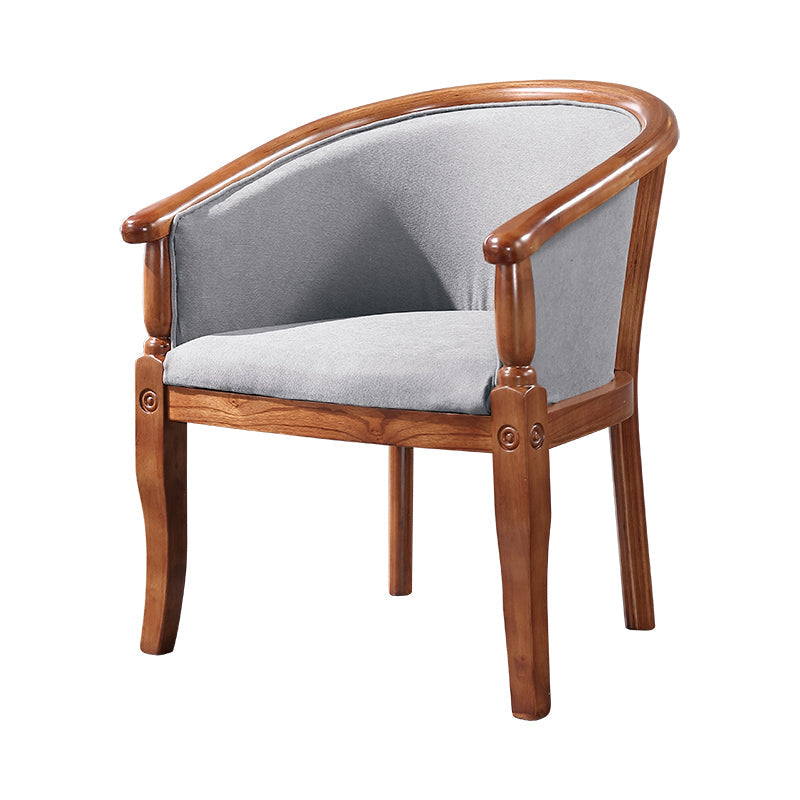 Traditional Solid Wood Dining Chair Fabric Dining Arm Chair for Home Use Light Gray 1 Piece Clearhalo ' kitchen&dining_furn' 'Dining Chairs' 'Dining Tables & Seating' 'dining_chair' 'furn' 'furn_dining_chair' 'Furniture' 'furniture_dining_chair' 'Kitchen & Dining Furniture' 'kitchen' 4104714