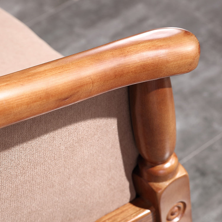 Traditional Solid Wood Dining Chair Fabric Dining Arm Chair for Home Use Clearhalo ' kitchen&dining_furn' 'Dining Chairs' 'Dining Tables & Seating' 'dining_chair' 'furn' 'furn_dining_chair' 'Furniture' 'furniture_dining_chair' 'Kitchen & Dining Furniture' 'kitchen' 4104715