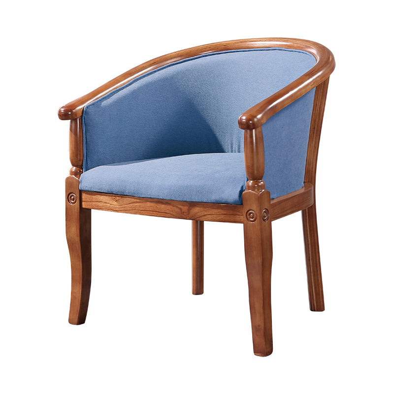 Traditional Solid Wood Dining Chair Fabric Dining Arm Chair for Home Use Dark Blue 1 Piece Clearhalo ' kitchen&dining_furn' 'Dining Chairs' 'Dining Tables & Seating' 'dining_chair' 'furn' 'furn_dining_chair' 'Furniture' 'furniture_dining_chair' 'Kitchen & Dining Furniture' 'kitchen' 4104719