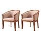 Traditional Solid Wood Dining Chair Fabric Dining Arm Chair for Home Use Light Coffee 2 Piece Set Clearhalo ' kitchen&dining_furn' 'Dining Chairs' 'Dining Tables & Seating' 'dining_chair' 'furn' 'furn_dining_chair' 'Furniture' 'furniture_dining_chair' 'Kitchen & Dining Furniture' 'kitchen' 4104725