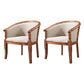 Traditional Solid Wood Dining Chair Fabric Dining Arm Chair for Home Use Off-White 2 Piece Set Clearhalo ' kitchen&dining_furn' 'Dining Chairs' 'Dining Tables & Seating' 'dining_chair' 'furn' 'furn_dining_chair' 'Furniture' 'furniture_dining_chair' 'Kitchen & Dining Furniture' 'kitchen' 4104727