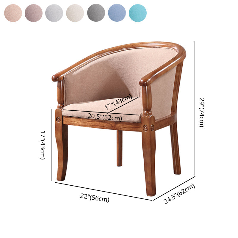 Traditional Solid Wood Dining Chair Fabric Dining Arm Chair for Home Use Clearhalo ' kitchen&dining_furn' 'Dining Chairs' 'Dining Tables & Seating' 'dining_chair' 'furn' 'furn_dining_chair' 'Furniture' 'furniture_dining_chair' 'Kitchen & Dining Furniture' 'kitchen' 4104729