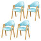 Scandinavian Upholstered Home Arm Chair Open Back Matte Finish Dining Chair (Set of 4) Light Blue Clearhalo ' kitchen&dining_furn' 'Dining Chairs' 'Dining Tables & Seating' 'dining_chair' 'furn' 'furn_dining_chair' 'Furniture' 'furniture_dining_chair' 'Kitchen & Dining Furniture' 'kitchen' 4104731