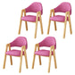 Scandinavian Upholstered Home Arm Chair Open Back Matte Finish Dining Chair (Set of 4) Rose Red Clearhalo ' kitchen&dining_furn' 'Dining Chairs' 'Dining Tables & Seating' 'dining_chair' 'furn' 'furn_dining_chair' 'Furniture' 'furniture_dining_chair' 'Kitchen & Dining Furniture' 'kitchen' 4104734