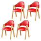 Scandinavian Upholstered Home Arm Chair Open Back Matte Finish Dining Chair (Set of 4) Red Clearhalo ' kitchen&dining_furn' 'Dining Chairs' 'Dining Tables & Seating' 'dining_chair' 'furn' 'furn_dining_chair' 'Furniture' 'furniture_dining_chair' 'Kitchen & Dining Furniture' 'kitchen' 4104738