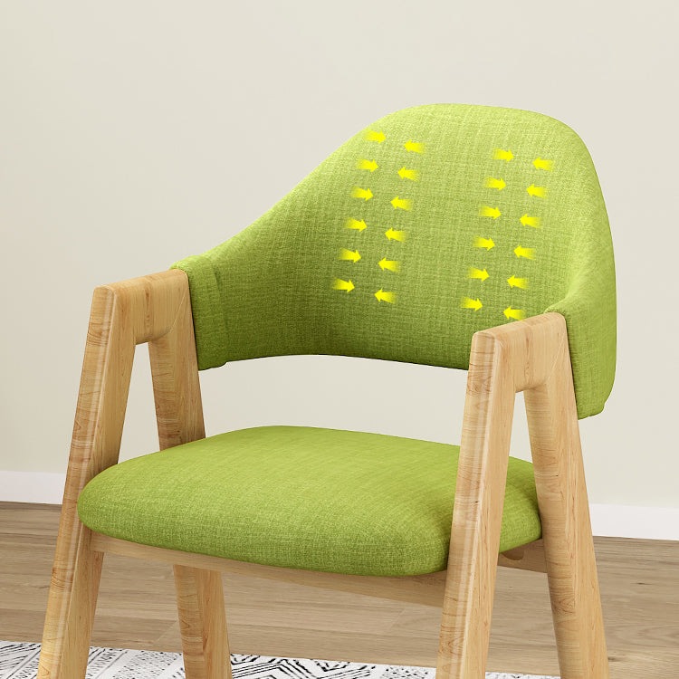 Scandinavian Upholstered Home Arm Chair Open Back Matte Finish Dining Chair (Set of 4) Clearhalo ' kitchen&dining_furn' 'Dining Chairs' 'Dining Tables & Seating' 'dining_chair' 'furn' 'furn_dining_chair' 'Furniture' 'furniture_dining_chair' 'Kitchen & Dining Furniture' 'kitchen' 4104740