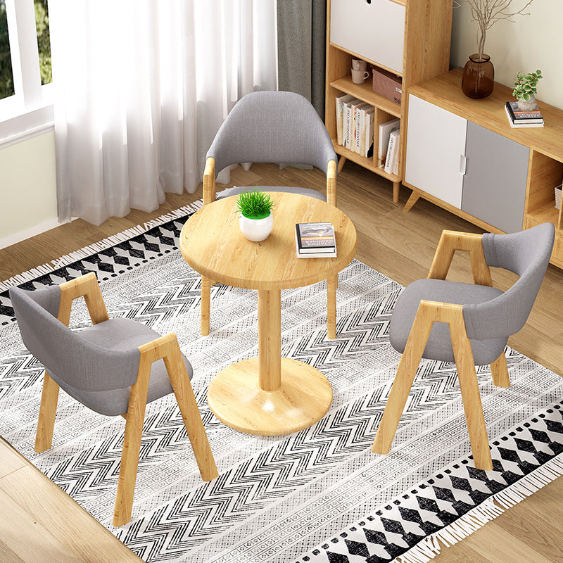 Scandinavian Upholstered Home Arm Chair Open Back Matte Finish Dining Chair (Set of 4) Clearhalo ' kitchen&dining_furn' 'Dining Chairs' 'Dining Tables & Seating' 'dining_chair' 'furn' 'furn_dining_chair' 'Furniture' 'furniture_dining_chair' 'Kitchen & Dining Furniture' 'kitchen' 4104750