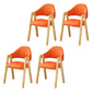 Scandinavian Upholstered Home Arm Chair Open Back Matte Finish Dining Chair (Set of 4) Orange-Red Clearhalo ' kitchen&dining_furn' 'Dining Chairs' 'Dining Tables & Seating' 'dining_chair' 'furn' 'furn_dining_chair' 'Furniture' 'furniture_dining_chair' 'Kitchen & Dining Furniture' 'kitchen' 4104751