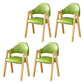 Scandinavian Upholstered Home Arm Chair Open Back Matte Finish Dining Chair (Set of 4) Green Clearhalo ' kitchen&dining_furn' 'Dining Chairs' 'Dining Tables & Seating' 'dining_chair' 'furn' 'furn_dining_chair' 'Furniture' 'furniture_dining_chair' 'Kitchen & Dining Furniture' 'kitchen' 4104752