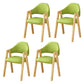 Scandinavian Upholstered Home Arm Chair Open Back Matte Finish Dining Chair (Set of 4) Turquoise Clearhalo ' kitchen&dining_furn' 'Dining Chairs' 'Dining Tables & Seating' 'dining_chair' 'furn' 'furn_dining_chair' 'Furniture' 'furniture_dining_chair' 'Kitchen & Dining Furniture' 'kitchen' 4104753