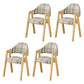 Scandinavian Upholstered Home Arm Chair Open Back Matte Finish Dining Chair (Set of 4) Beige-Coffee Clearhalo ' kitchen&dining_furn' 'Dining Chairs' 'Dining Tables & Seating' 'dining_chair' 'furn' 'furn_dining_chair' 'Furniture' 'furniture_dining_chair' 'Kitchen & Dining Furniture' 'kitchen' 4104754