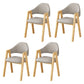 Scandinavian Upholstered Home Arm Chair Open Back Matte Finish Dining Chair (Set of 4) Silver Gray Clearhalo ' kitchen&dining_furn' 'Dining Chairs' 'Dining Tables & Seating' 'dining_chair' 'furn' 'furn_dining_chair' 'Furniture' 'furniture_dining_chair' 'Kitchen & Dining Furniture' 'kitchen' 4104755