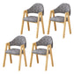 Scandinavian Upholstered Home Arm Chair Open Back Matte Finish Dining Chair (Set of 4) Black White Clearhalo ' kitchen&dining_furn' 'Dining Chairs' 'Dining Tables & Seating' 'dining_chair' 'furn' 'furn_dining_chair' 'Furniture' 'furniture_dining_chair' 'Kitchen & Dining Furniture' 'kitchen' 4104760