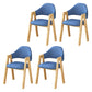 Scandinavian Upholstered Home Arm Chair Open Back Matte Finish Dining Chair (Set of 4) Dark Blue Clearhalo ' kitchen&dining_furn' 'Dining Chairs' 'Dining Tables & Seating' 'dining_chair' 'furn' 'furn_dining_chair' 'Furniture' 'furniture_dining_chair' 'Kitchen & Dining Furniture' 'kitchen' 4104764