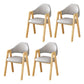 Scandinavian Upholstered Home Arm Chair Open Back Matte Finish Dining Chair (Set of 4) Light Gray Clearhalo ' kitchen&dining_furn' 'Dining Chairs' 'Dining Tables & Seating' 'dining_chair' 'furn' 'furn_dining_chair' 'Furniture' 'furniture_dining_chair' 'Kitchen & Dining Furniture' 'kitchen' 4104766