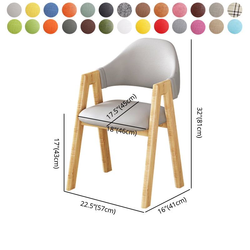 Scandinavian Upholstered Home Arm Chair Open Back Matte Finish Dining Chair (Set of 4) Clearhalo ' kitchen&dining_furn' 'Dining Chairs' 'Dining Tables & Seating' 'dining_chair' 'furn' 'furn_dining_chair' 'Furniture' 'furniture_dining_chair' 'Kitchen & Dining Furniture' 'kitchen' 4104767