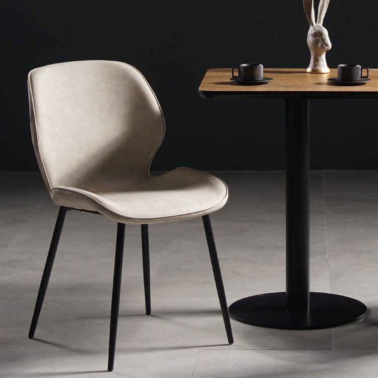 Dining Room Industrial Dining Chair Wingback Metal Armless Side Chairs Clearhalo ' kitchen&dining_furn' 'Dining Chairs' 'Dining Tables & Seating' 'dining_chair' 'furn' 'furn_dining_chair' 'Furniture' 'furniture_dining_chair' 'Kitchen & Dining Furniture' 'kitchen' 4104768