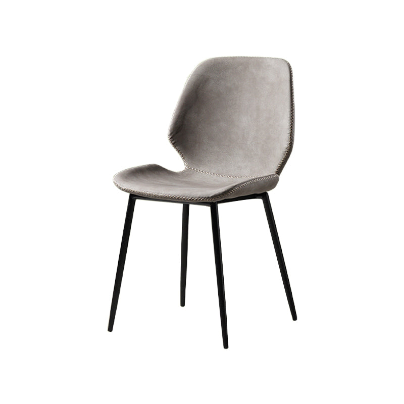 Dining Room Industrial Dining Chair Wingback Metal Armless Side Chairs Light Gray 1 Piece Clearhalo ' kitchen&dining_furn' 'Dining Chairs' 'Dining Tables & Seating' 'dining_chair' 'furn' 'furn_dining_chair' 'Furniture' 'furniture_dining_chair' 'Kitchen & Dining Furniture' 'kitchen' 4104769