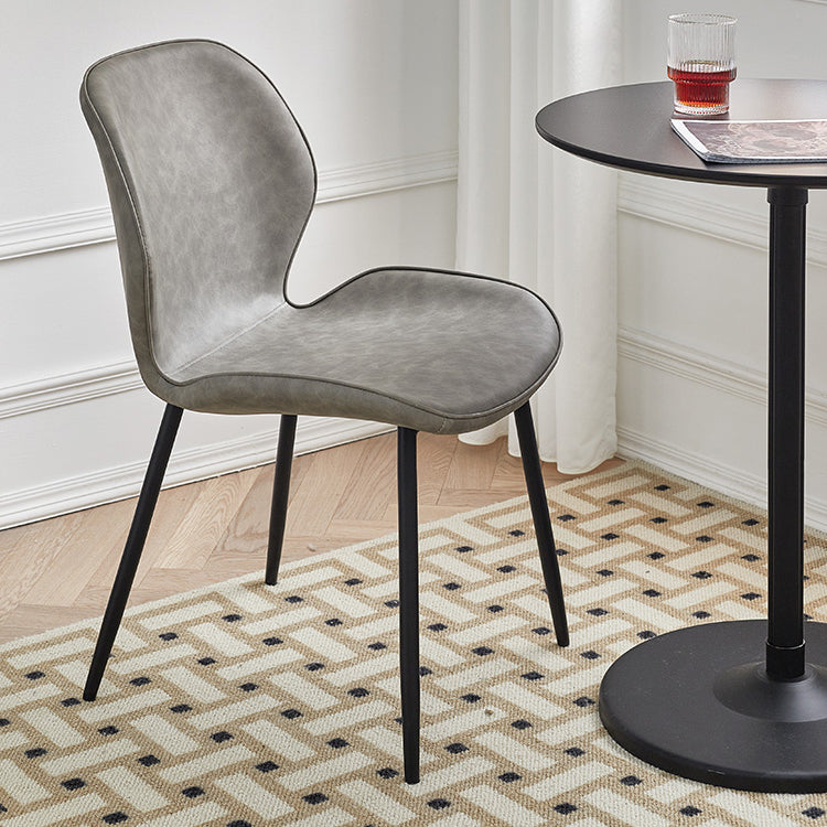 Dining Room Industrial Dining Chair Wingback Metal Armless Side Chairs Clearhalo ' kitchen&dining_furn' 'Dining Chairs' 'Dining Tables & Seating' 'dining_chair' 'furn' 'furn_dining_chair' 'Furniture' 'furniture_dining_chair' 'Kitchen & Dining Furniture' 'kitchen' 4104773