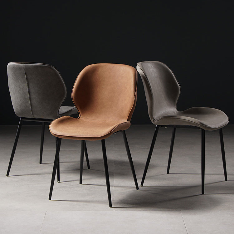 Dining Room Industrial Dining Chair Wingback Metal Armless Side Chairs Clearhalo ' kitchen&dining_furn' 'Dining Chairs' 'Dining Tables & Seating' 'dining_chair' 'furn' 'furn_dining_chair' 'Furniture' 'furniture_dining_chair' 'Kitchen & Dining Furniture' 'kitchen' 4104783