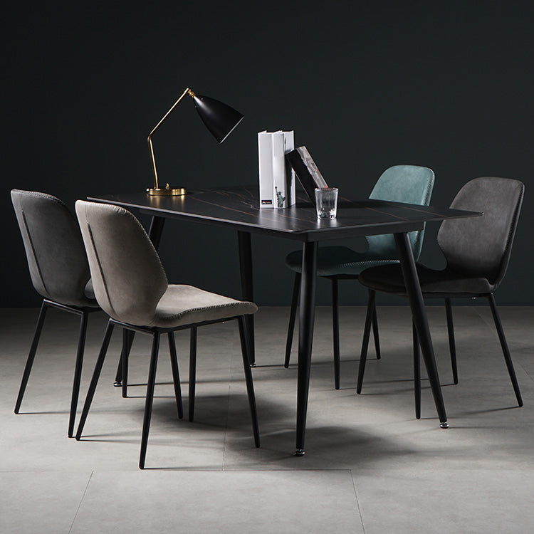 Dining Room Industrial Dining Chair Wingback Metal Armless Side Chairs Clearhalo ' kitchen&dining_furn' 'Dining Chairs' 'Dining Tables & Seating' 'dining_chair' 'furn' 'furn_dining_chair' 'Furniture' 'furniture_dining_chair' 'Kitchen & Dining Furniture' 'kitchen' 4104786