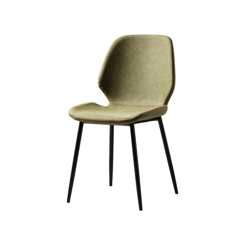 Dining Room Industrial Dining Chair Wingback Metal Armless Side Chairs Green 1 Piece Clearhalo ' kitchen&dining_furn' 'Dining Chairs' 'Dining Tables & Seating' 'dining_chair' 'furn' 'furn_dining_chair' 'Furniture' 'furniture_dining_chair' 'Kitchen & Dining Furniture' 'kitchen' 4104787