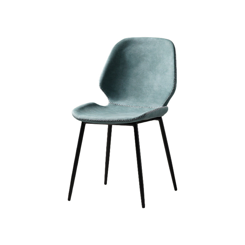 Dining Room Industrial Dining Chair Wingback Metal Armless Side Chairs Blue 1 Piece Clearhalo ' kitchen&dining_furn' 'Dining Chairs' 'Dining Tables & Seating' 'dining_chair' 'furn' 'furn_dining_chair' 'Furniture' 'furniture_dining_chair' 'Kitchen & Dining Furniture' 'kitchen' 4104799