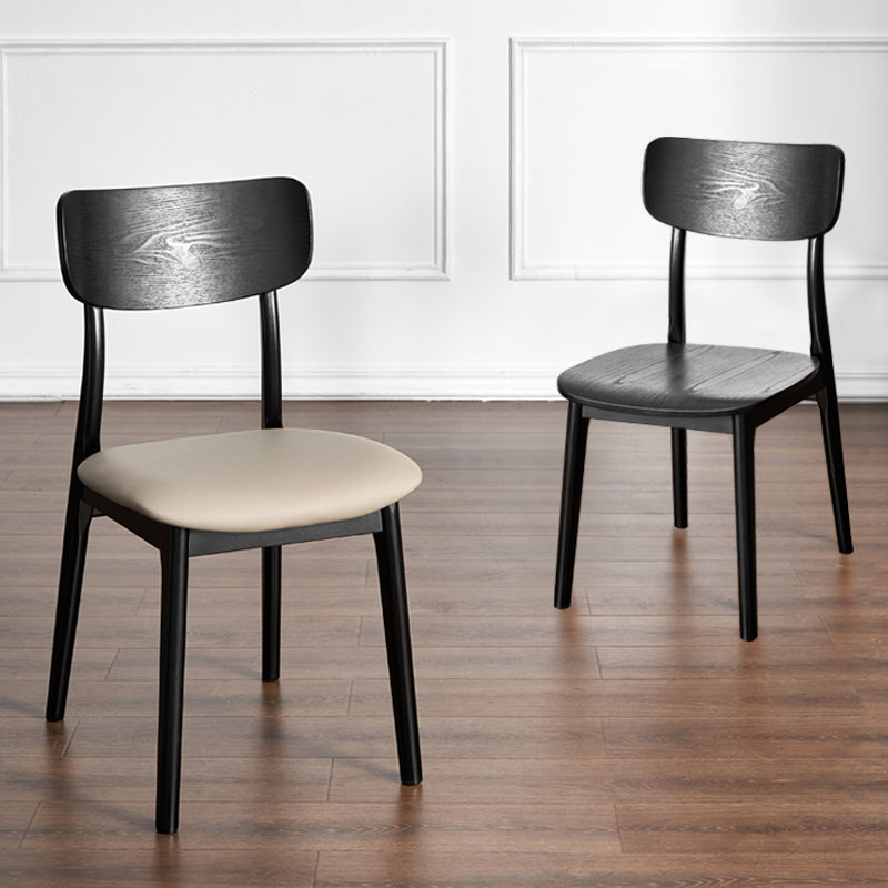 Industrial Style Oak Wood Chair Open Back Side Kitchen Chairs (Set of 2) Clearhalo ' kitchen&dining_furn' 'Dining Chairs' 'Dining Tables & Seating' 'dining_chair' 'furn' 'furn_dining_chair' 'Furniture' 'furniture_dining_chair' 'Kitchen & Dining Furniture' 'kitchen' 4104803