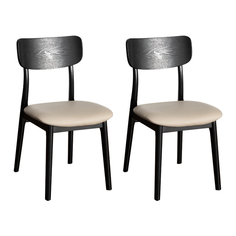 Industrial Style Oak Wood Chair Open Back Side Kitchen Chairs (Set of 2) Grey Clearhalo ' kitchen&dining_furn' 'Dining Chairs' 'Dining Tables & Seating' 'dining_chair' 'furn' 'furn_dining_chair' 'Furniture' 'furniture_dining_chair' 'Kitchen & Dining Furniture' 'kitchen' 4104811