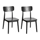 Industrial Style Oak Wood Chair Open Back Side Kitchen Chairs (Set of 2) Black Clearhalo ' kitchen&dining_furn' 'Dining Chairs' 'Dining Tables & Seating' 'dining_chair' 'furn' 'furn_dining_chair' 'Furniture' 'furniture_dining_chair' 'Kitchen & Dining Furniture' 'kitchen' 4104813