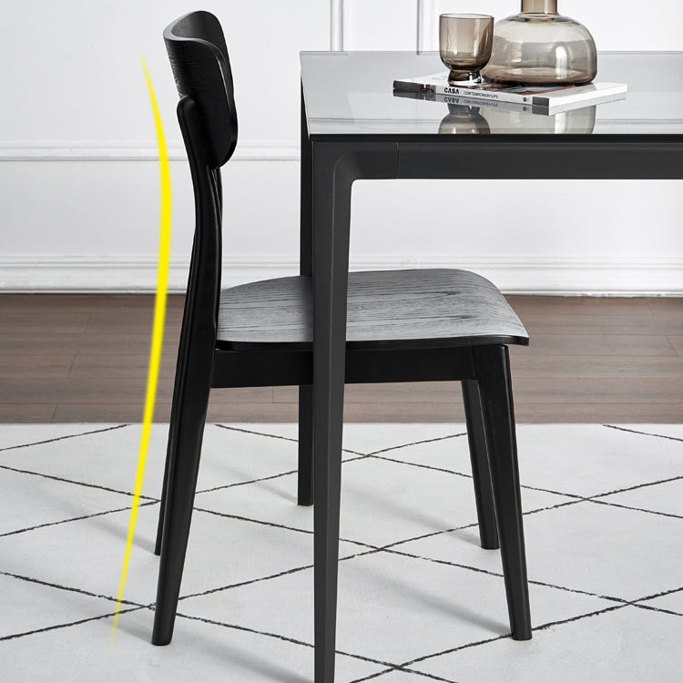 Industrial Style Oak Wood Chair Open Back Side Kitchen Chairs (Set of 2) Clearhalo ' kitchen&dining_furn' 'Dining Chairs' 'Dining Tables & Seating' 'dining_chair' 'furn' 'furn_dining_chair' 'Furniture' 'furniture_dining_chair' 'Kitchen & Dining Furniture' 'kitchen' 4104817